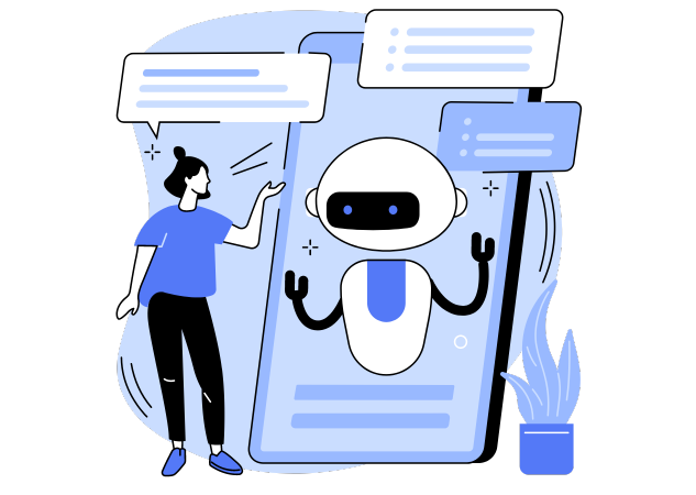 Un chatbot IA disponible 24/7 pour répondre aux visiteurs d'un site